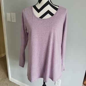Lularoe long sleeve Lynnae shirt lavender purple